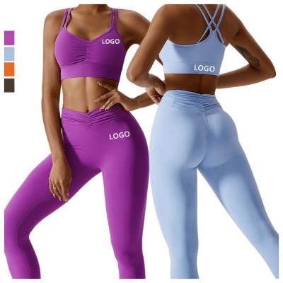 China 2023 New Custom Made Breathable High Support Cross Workout Back Ladies Big XL Plus Size Yoga Tops Sports Bras For Women Fitness for sale