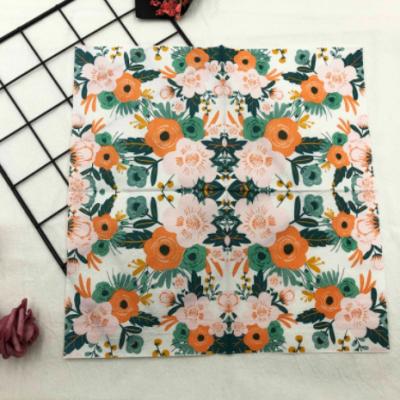 China Best Quality 33*33cm Wholesale Colorful Floral Party Paper Napkins and Party Tissue Napkins Decoupage Decoration Paper for sale