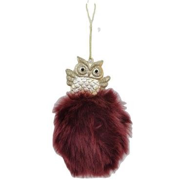 China Popular Christmas Tree Red Ball Plush Toy Small Cute Pendant Cute Eagle Foam for sale