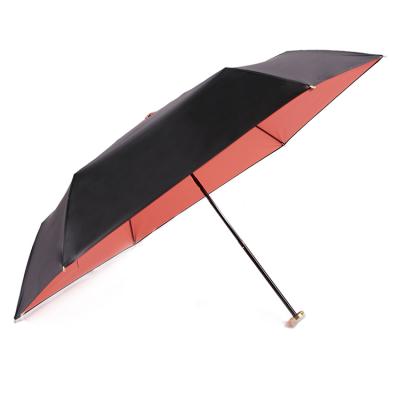 China Good Quality Minimalist Waterproof 19 Inch 6 Ribs Mini Pocket Foldable Umbrella for sale