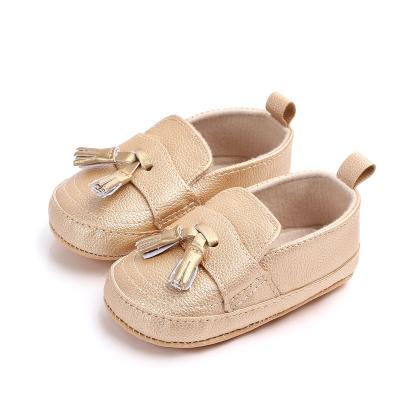 China New Arrival Anti-odor Tassel Design Soft Leather Baby Toddler Unisex Shoes for sale