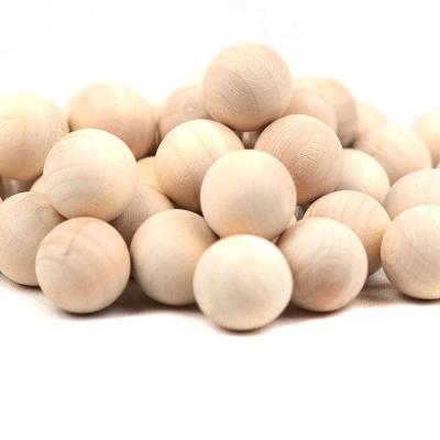 China Europe KRAFF RTS Unfinished Log Balls Smooth Natural Samak Craft Balls For DIY Projects Jewelry Making Arts Design for sale