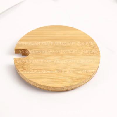 China Wholesale Custom High Quality Wooden Bamboo Cover Manufacturer USA KRAFF Coffee Cup Cover Wood Cup Lid For Beverage for sale