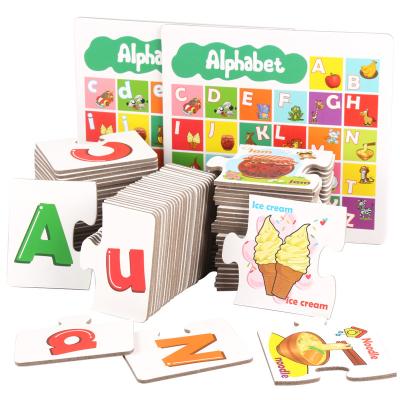 China Toy Amazon Hot Alphabet Puzzles Educational Letter Card ABC Puzzle Letter Matching Game For Children for sale