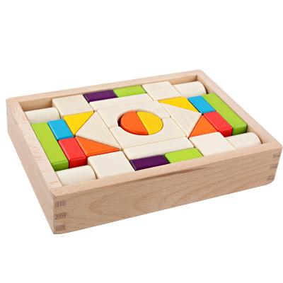 China Toy Best-Selling High Quality Educational Wooden Toys Montessori Housing Building Blocks For Children Toys for sale