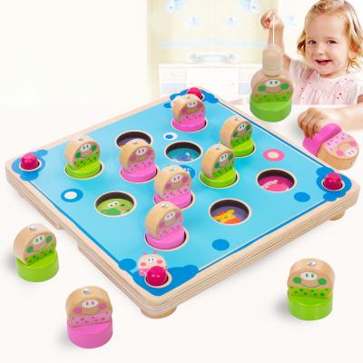 China Wooden Wooden Memory Toys Educational Magnetic Fishing Toy Wooden Magnetic Fishing Game for sale