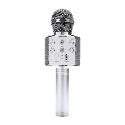 China Portable Handheld Karaoke Wireless Microphone Speaker Home KTV Player with LED Dancing Lights Record Function for sale