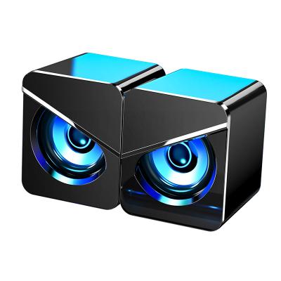 China Plastic Computer Speakers PC Gaming Stereo USB Speakers Wired Mini Multimedia Speakers with 3.5mm AUX. for Laptop/Desktop/PC/Projector for sale