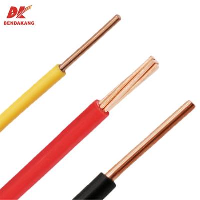 China Construction house wire manufacturer selling all size 1.5mm 2.5mm 4mm 6mm 10mm stranded PVC house solid copper electrical wire cable for sale