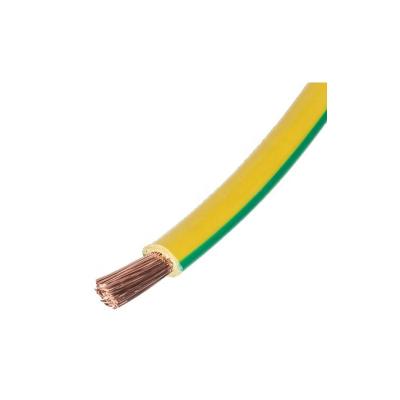 China 1.5mm 35mm Flexible Single Core Construction House Wire Electrical Cable Yellow Green Ground Wire for sale