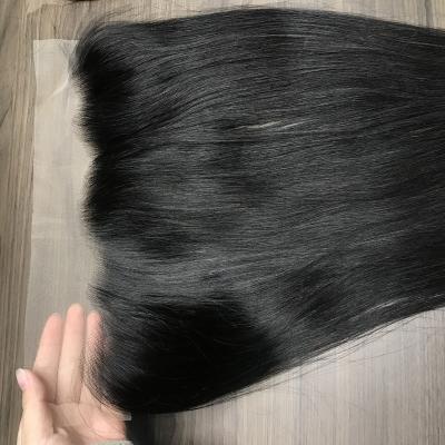 China Wholesale Quality 100% Pure Unprocessed Straight Virgin Human Hair Lightly Lace 13*4 Transparent Lace Headband, Baby Hair for sale