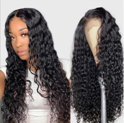 China Raw Lace Front Wig For Black Women Deep Wave BMF Long Length , Raw Brazilian Cuticle Aligned Hair Deep Wave HD Lace Closure Wigs for sale