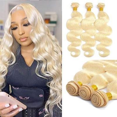 China Dropshipping 100% Raw Unprocessed Virgin Body Wave Cuticle Aligned Hair, 613 Body Wave Blonde Hair Bundle Box Dyed All Color for sale