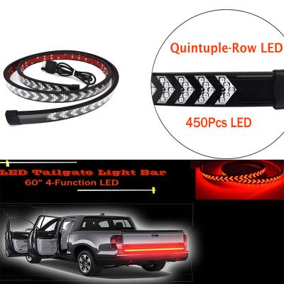 China PVC+silione Car LED Tail Strip Lamp Door Turn Signal Strip Red White Flowing Tail Light For SUV Pickup Truck for sale