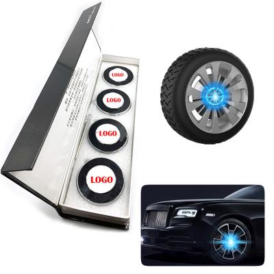 China Magnetic Car Wheel Suspension Led Wheel Steering Wheel Emblem Custom Car Wheel Center Float Float for sale