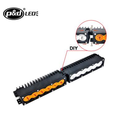 China 2018 Hot Wholesale DIY Amber Single Row 30w Modular System One Size For Any Length 300W 330W 360W 480W Led Light Bar PDS-30W for sale