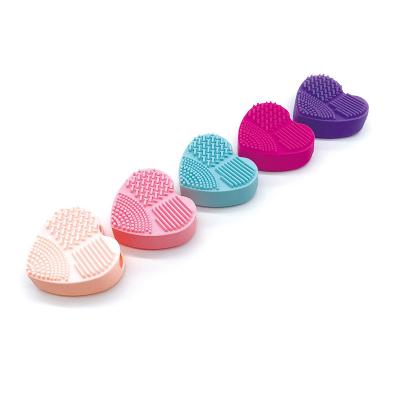 China For commercial & Mat Brush Washing Tools Eyebrow Brush Cleaner Tool Scrubber Board Makeup Home Cleaning Cosmetic Use Silicone Makeup Brush Cleaning Pad for sale