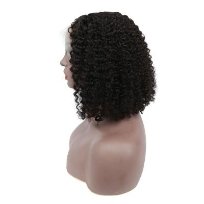 China Kinky Short Curly Front Lace Wigs For Black Women 100% Lace Front Bob Wig Human Hair Wig for sale