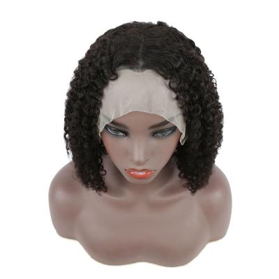 China Kinky Curl 10 12 14 Inches Drop Shipping Wholesale Lace Front Wigs Human Hair Pre Plucked Curly Bob Wigs for sale