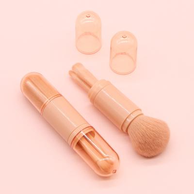 China Angular Blush Portable Mini Cosmetic Makeup Brush, Portable Multi Makeup Brush, 4 in 1 Makeup Brush for sale