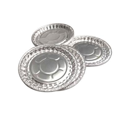 China Recycle Aluminum Foil Cover Round Hot Cold Food Storage Packaging Containers Aluminum Foil Tray for sale