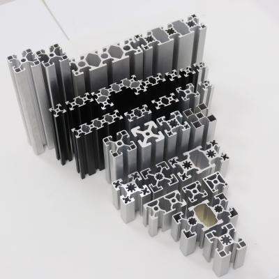 China Decorations 6061 6063 4040 4080 aluminum alloy profile frame light heavy duty industrial slot accessories v t aluminum profile for sale