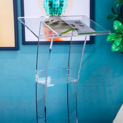 China Modern Customizable Acrylic Clear Perspex Lectern Lectern Church Podium for sale