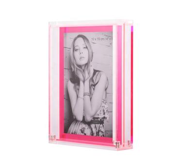 China HOMESWEET Colorful Hot Selling 4x6 Photo Clear Magnetic Acrylic Frame for sale