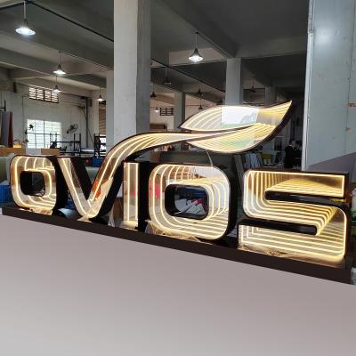 China Stores Customized Advertising Light Box Infinity Mirror Acrylic Mirror Led Enterprise Multicolor Thousand Layer Mirrors for sale