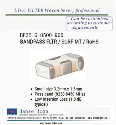 China LTCC 38 Mhz  Bandpass Losspass Highpass filter customized product, combiner, bridge，Millimeter wave communic，5G filter for sale