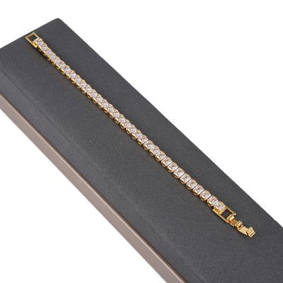 China 2022 Best Selling Brass Chain CZ Diamond Hip Hop Tennis Bracelet For Girlfriend for sale