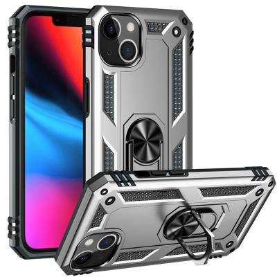 China TPU+PC Shockproof Armor Shockproof Mobile Phone Case With 360 Rotation Metal Ring Holder For iPhone 14 13 12 11 X Cover for sale