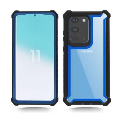 China Shockproof Fashion Back Cover Color Shockproof Clear Bumper View Protect Silicone+Acrylic Phone Case For Samsung A32 A12 A02S A03S for sale