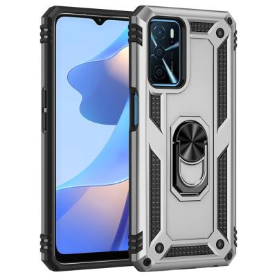 China Magnetic Shockproof Armor Shockproof Mobile Cover Finger Ring Holder Phone Case For OPPO A16 A15 A15S A35 for sale