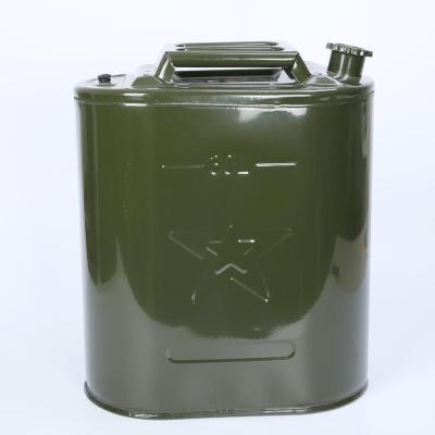 China Hot 20L Military Portable Meta L Gasoline Metal Product American Standard Jerry Can With Case Spout for sale