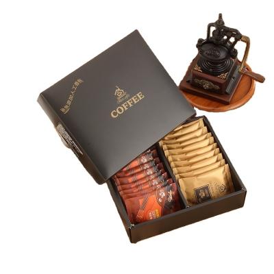 China Hot Sale Caffeinated Black Gold House Blend Drip Ground Special 100% Arabica Coffee Valentine's Day Gift Box for sale