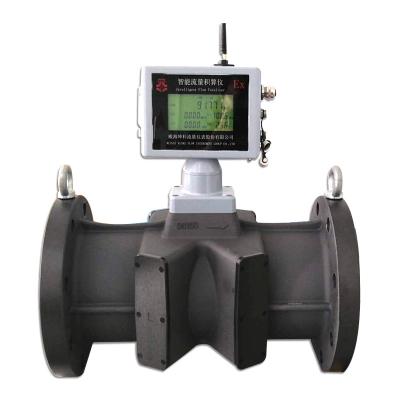 China Carbon Steel KUNKE 2 Inch Natural Gas Ultrasonic Flow Meter with 4-20mA RS-485 Pulse for sale