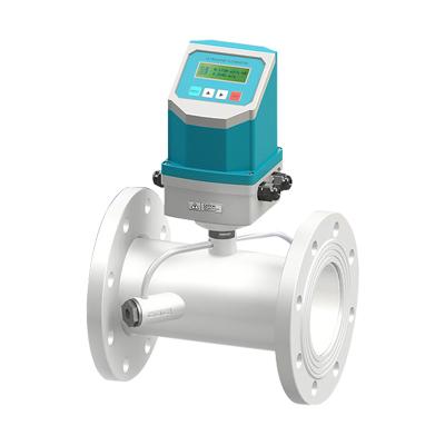 China 304 Stainless Steel KUNKE RS485 4-20mA Ultrasonic Water Flow Flow Meter Liquid Control Flow Meter For Arduino for sale