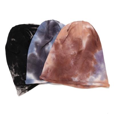 China Dobby Tie-Dye Single-Layer Hat Women Spring And Summer Section Chief Hat Korean Thin Baotou Hat Knitted Hat for sale