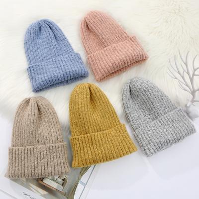 China Wholesale COMMON winter hat light body wool net red hat fashion thick knitted simple ladies plus velvet hat for sale