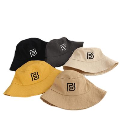 China White Sun Protection Hat Summer Twill Image Cotton Fisherman Hat Letter Embroidery Women Black Bucket Hat for sale