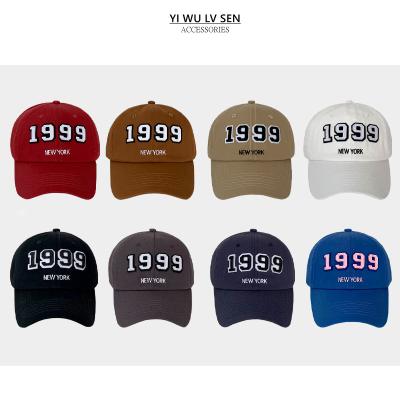 China 1999 Tide Brand JOINT Brand Korean Blue Female Baseball Cap Summer Street Student Peaked Cap Male Summer for sale