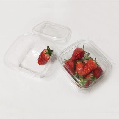 China Stuffer-Visible 32oz Disposable Supermarket Hinged Lid Plastic Container For Biscotti for sale