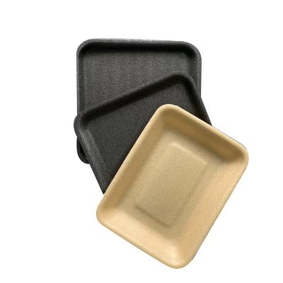 China Eco Friendly Custom Size Cornstarch Food Tray Disposable Tableware Foam Tray Manufacturer for sale