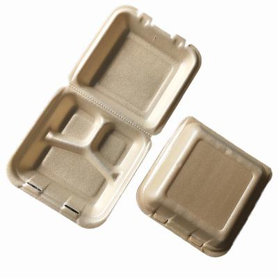 China Durable 3 Compartment Takeaway Food Delivery Clamshell Foam Biodegradable Strong Box for sale