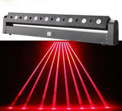 China 8 eyes red beam moving laser bar light dmx laser stage lighting for laser show 93.8*16.61*10.08cm for sale