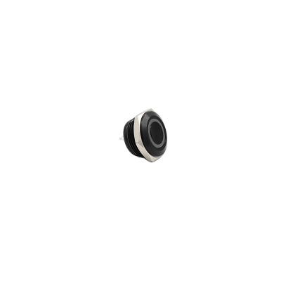 China Aluminum Oxide Black Housing Type 16mm Waterproof High Quality HUSA Tact Momentary Ring LED Illuminated Body Short Push Button Switch With Black Housing for sale