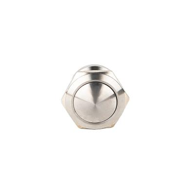 China Nickel Plated or Shape Steel Head Stanileless Ball Push Button 22mm Metal Momentary Switch With or Without Illuminated Led Lamp Switch Push Button for sale