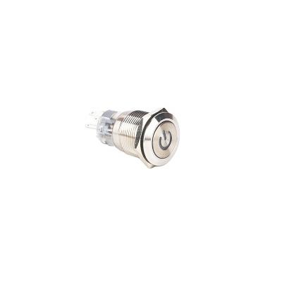 China Wholesale 19mm Ip67 Metal Push Button Switch Self-Latching Switch/Latching Waterproof Momentary or Latching Flat Round Master Push Button Switch Self-Latching for sale