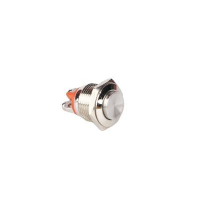 China Multi-Purpose Momentary High Head 16mm Push Button 1NC Metal Return Metal Return Waterproof Push Button Switch for sale